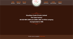 Desktop Screenshot of khushboofoods.com