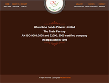 Tablet Screenshot of khushboofoods.com